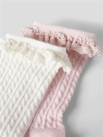 NAME IT 2-Pak Strømper Hermine Cloud Dancer